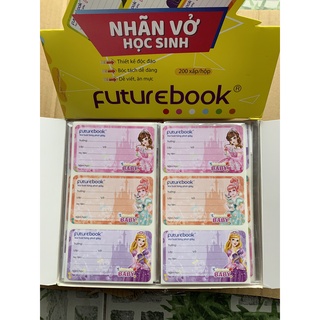 Nhãn vở Futurebook Công chúa xấp 5 tờ (15 nhãn)