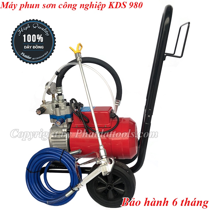 Máy Phun Sơn Nước - Sơn Dầu Công Nghiệp KDS 980 - Công Suất 1000W - Đầy Đủ Phụ Kiện - Bảo Hành 12 Tháng