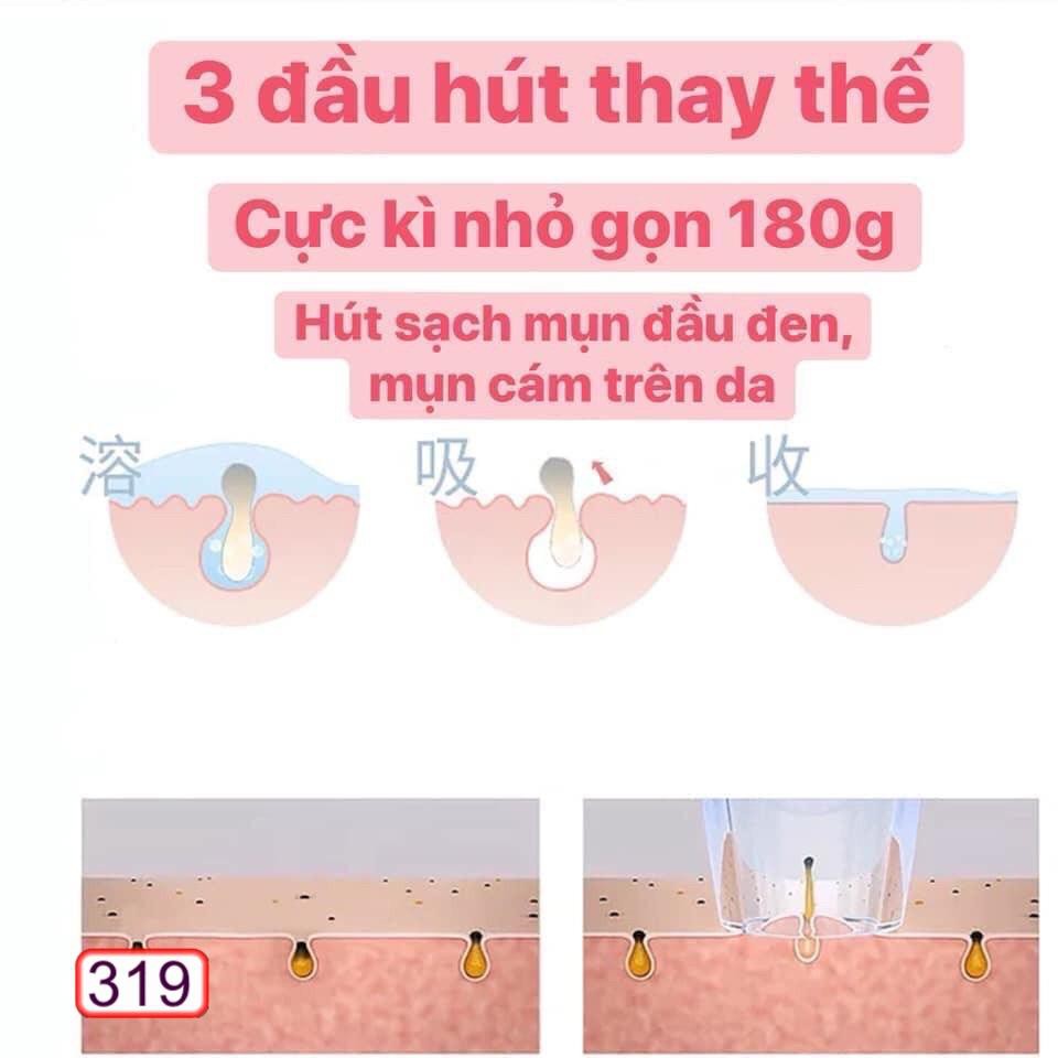 MÁY HÚT MỤN MINI ĐẦU ĐEN BLACKHEAD 319 CẦM TAY CỰC HOT