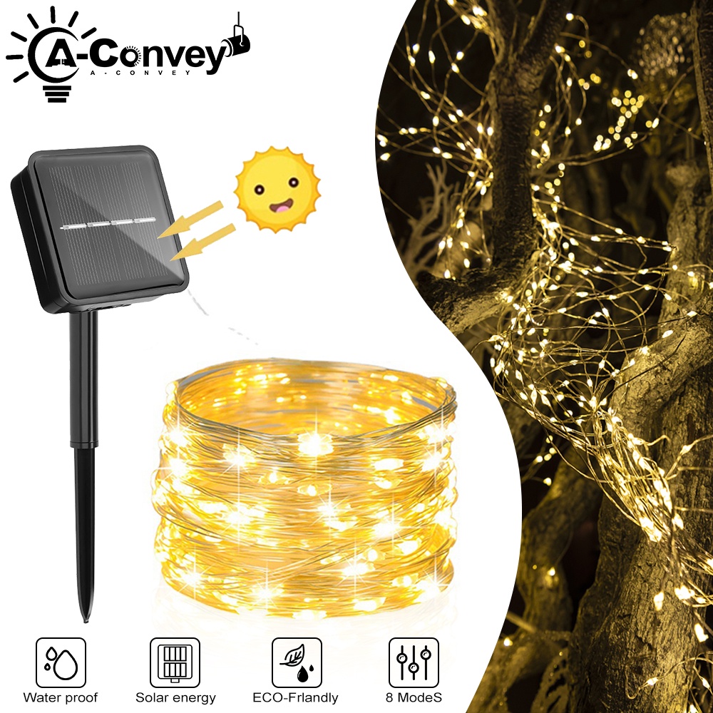 Dây Đèn LED 50/100/200/300 Bóng Chống Nước Trang Trí Giáng Sinh