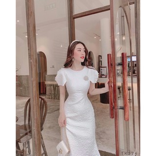 Đầm Gấm Tafta Nữ Dáng Dài Đuôi Cá - Váy Nữ Ôm Body Hách Dáng [Hàng Thiết Kế Lahoute]