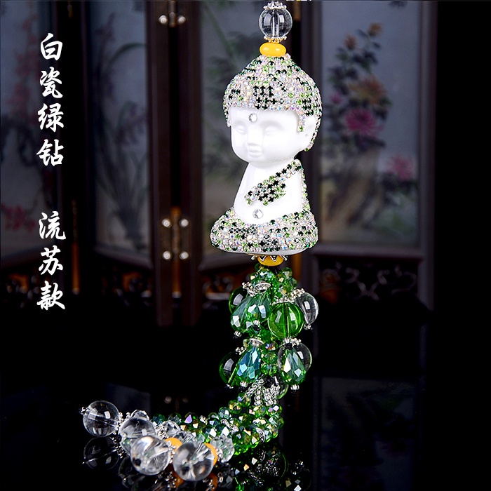 Tượng Phật Để Ô Tô /Tượng PHẬT NHƯ LAI Bằng Đá Pha Lê Treo Gương Chiếu Hậu Xe Ô Tô Đem Tới Bình An [Hàng Cao Cấp]