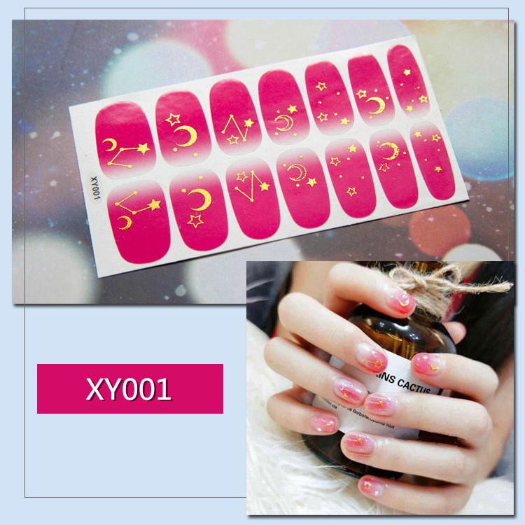 Bộ nail sticker 14 miếng dán móng tay trang trí 3D xinh xắn XY001-XY020 chống thấm nước