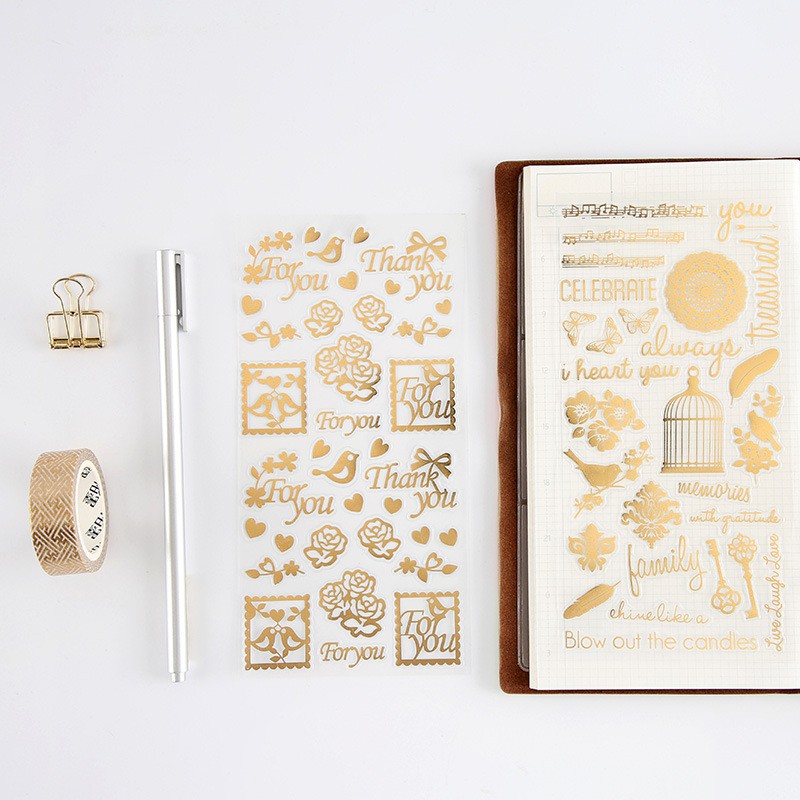 Sticker hình dán trang trí cho sổ planner và sổ còng