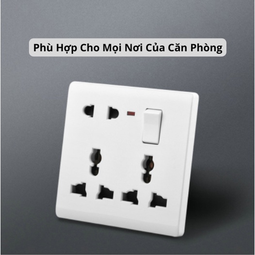 Ổ Điện Âm Tường Đa Năng Chuẩn Vuông Chịu Nhiệt, Ổ Cắm Âm Tường 3 Lỗ EU, Ổ Cắm Điện