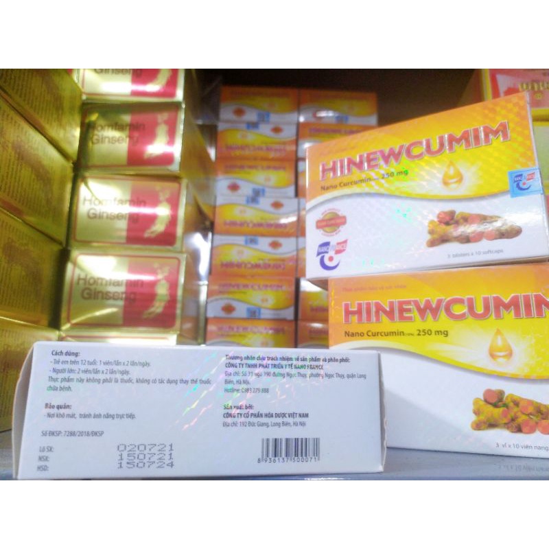 Viên dạ dày, giảm đau dạ dày HINEWCUMIN -Bảo vệ niêm mạc dạ dày (30 viên)