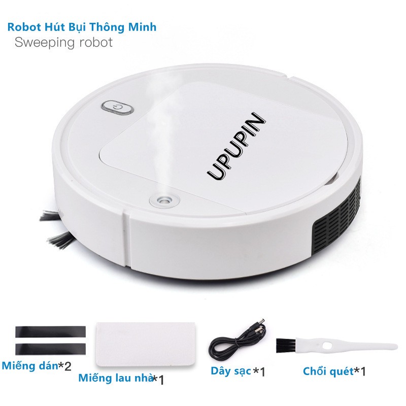 Robot hút bụi robot quét tự động thông minh, phun, máy lau nhà có thể sạc lại lười biếng, máy hút bụi thông minh