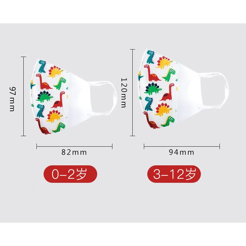 Khẩu trang 3D 4 lớp cho bé sơ sinh đến 12 tuổi 3D, kháng khuẩn chống nước set 5 chiếc SAKIDO | BigBuy360 - bigbuy360.vn