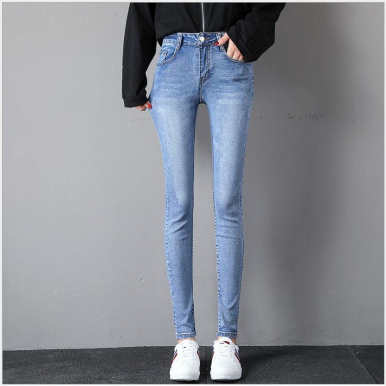 Quần jean nữ co giản cao cấp VNXK lưng cao
