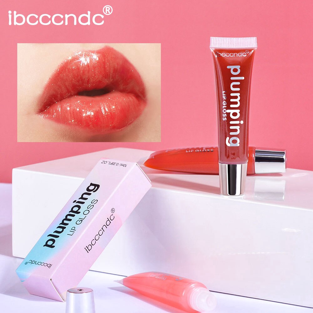 Moisturizing  Lip Plumper Gloss Plumping Lip Gloss Glitter Nutritious Liquid Lipstick Cherry Mineral Oil Clear Lipgloss | BigBuy360 - bigbuy360.vn