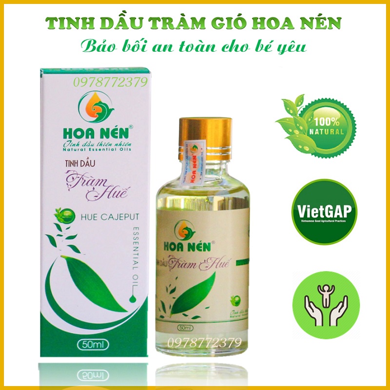 Tinh Dầu Tràm Huế nguyên chất 100% - Giúp đuổi muỗi, giữ ấm, phòng ho, cảm, sỗ mũi - Dầu tràm gió thiên nhiên cao cấp