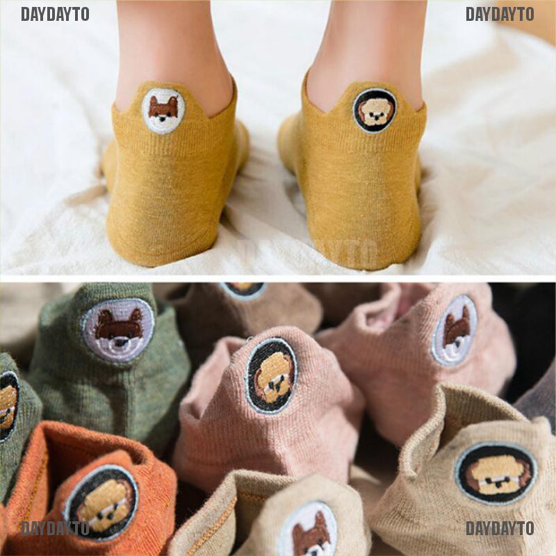 Vớ Cotton Cổ Thấp In Họa Tiết Động Vật Dễ Thương Vui Nhộn Thời Trang Cho Nữ
