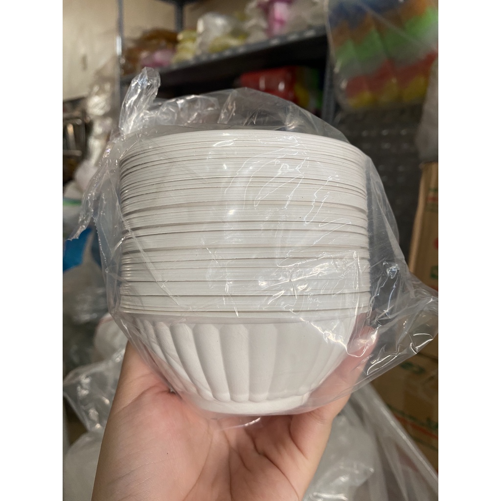 Chén nhựa 302 dùng 1 lần - combo 50 chén ăn cơm bằng nhựa