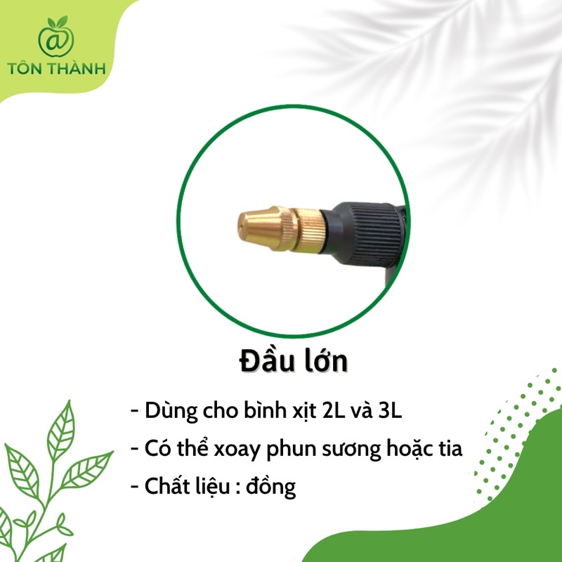 ĐẦU BÉC THAY THẾ BÌNH XỊT 1L , 2L , 3L BÌNH AAA TÔN THÀNH