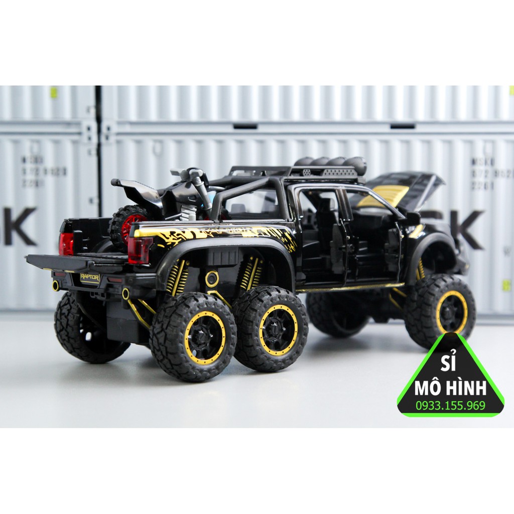 [ Sỉ Mô Hình ] Mô hình xe Ford F150 Raptor Offroad 6 x 6 1:32 BOX Đen