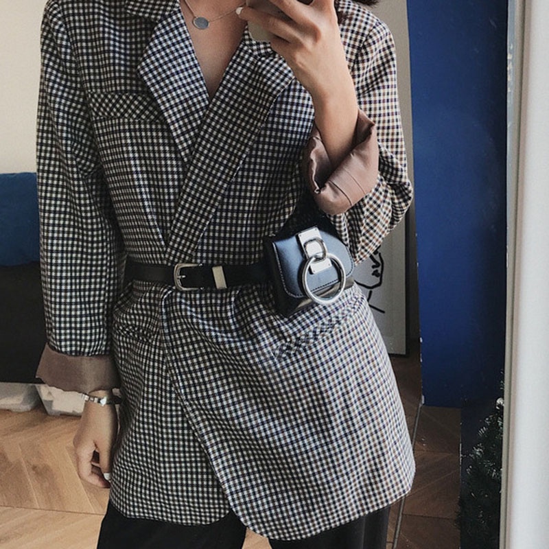 Túi Đeo Hông Cỡ Nhỏ Bằng Kim Loại Trang Trí Dây Xích Có Thể Tháo Rời Thời Trang