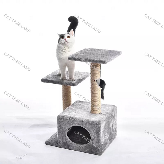 TRỤ CÀO MÓNG  CHO MÈO BẰNG GỖ 251 - NHÀ CÂY CHO MÈO CÀO MÓNG, ĐỒ CHƠI MÀI MÓNG CHÓ MÈO