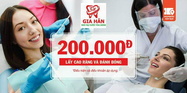 E-voucher lấy cao răng và đánh bóng tại nha khoa gia hân