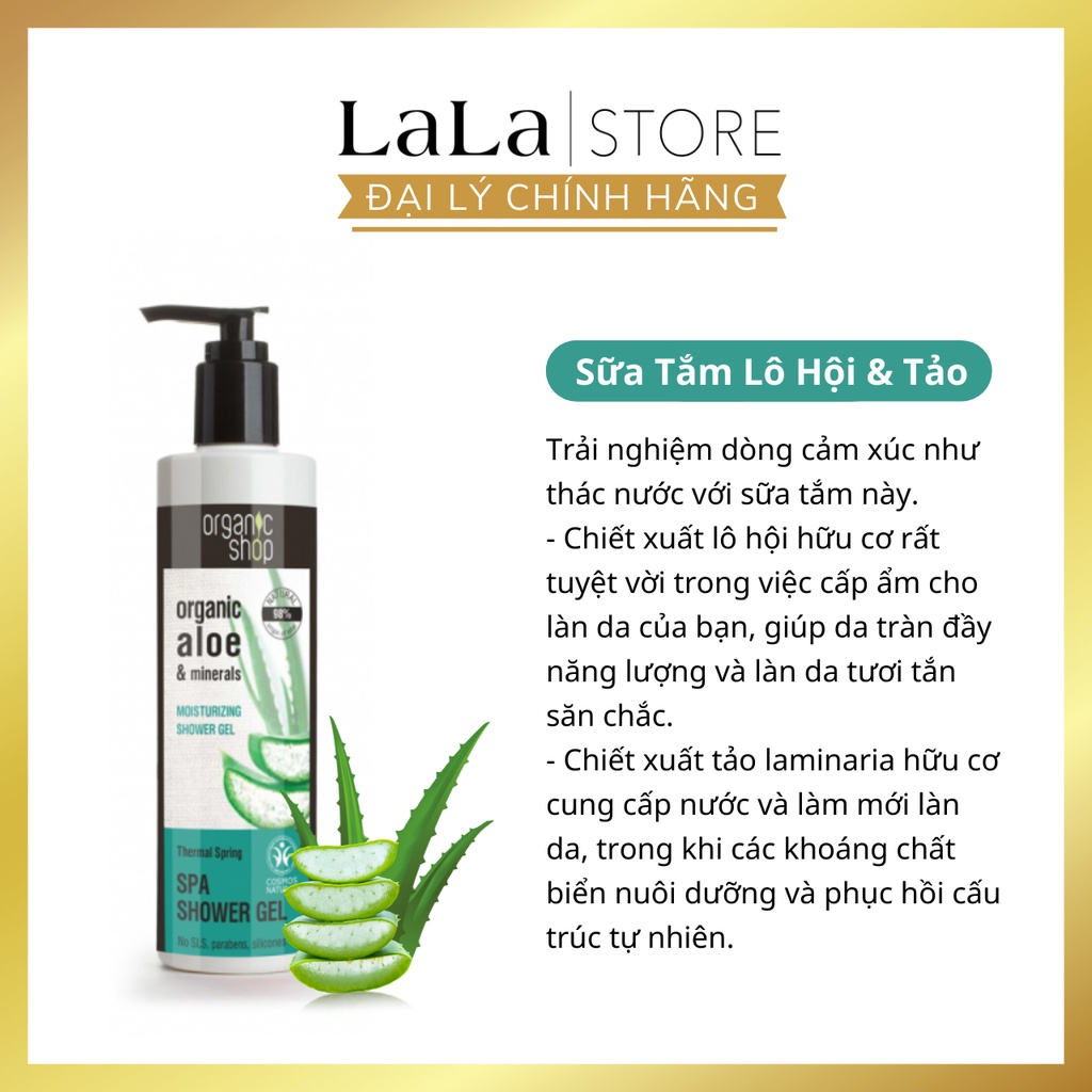 Sữa tắm Dưỡng Da Organic Shop Hữu Cơ 280ml