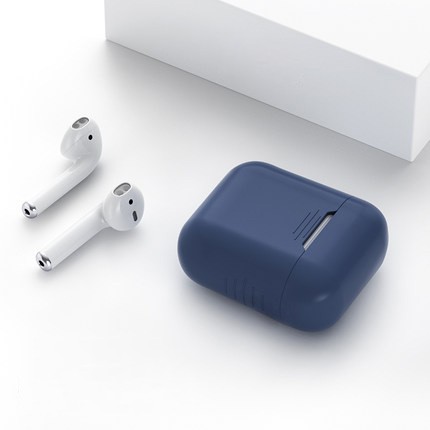 Hộp đựng Case for AirPods 1/2 Nhựa dẻo Liquid Silicone Case Meetu Xanh navy