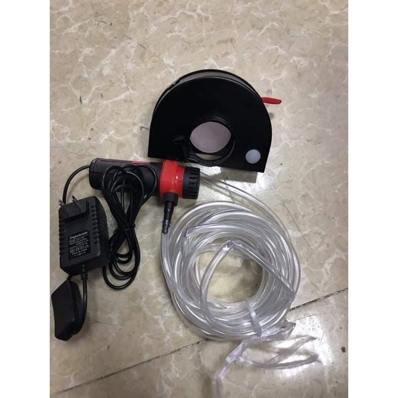 Bộ chụp chống bụi cho máy cắt chuột đủ bộ gồm bơm và ti ô dài 5m bộ chụp 120 lắp lưỡi 114