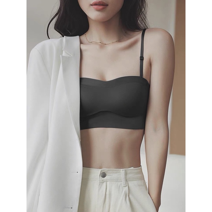 Áo bra 2 dây quây ngang không gọng đệm mỏng , áo lót nữ bản dây to đúc su 0210