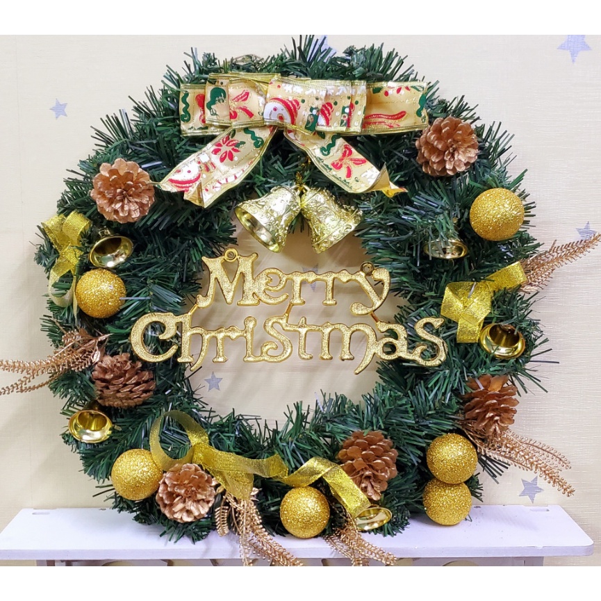 Vòng nguyệt quế vòng hoa trang trí noel giáng sinh mẫu D34