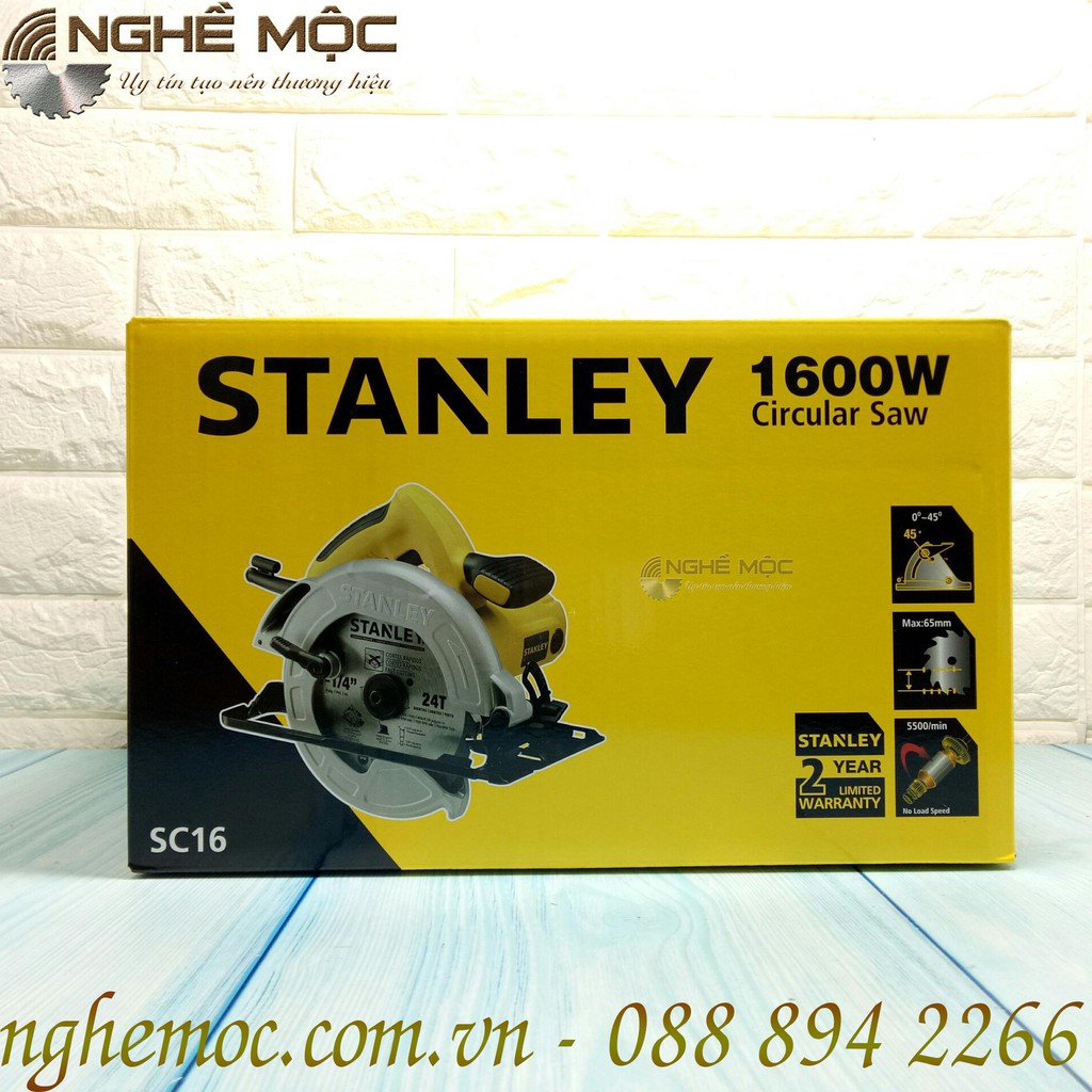 Máy cưa đĩa Stanley SC16 1600W Nghề Mộc
