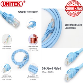 CÁP MẠNG 5M UTP CAT6 UNITEK Y-C812ABL