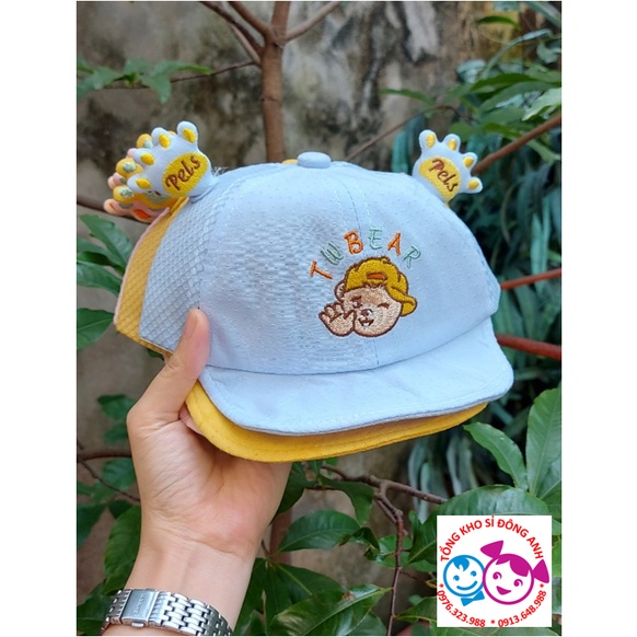 Mũ lưỡi trai dạng lưới hình gấu Pels TWBear cho bé từ 0-24 tháng tuổi