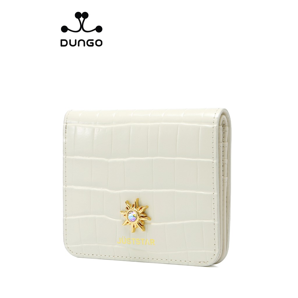 Ví Tiền JUST STAR Da Thật Mặt Trời Xanh Lá/ Vàng/ Trắng JU070705