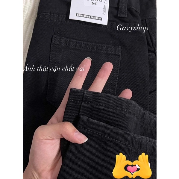Quần jean nữ ống rộng cạp cao dáng basic dễ phối đồ, hàng chuẩn Quảng Châu loại 1