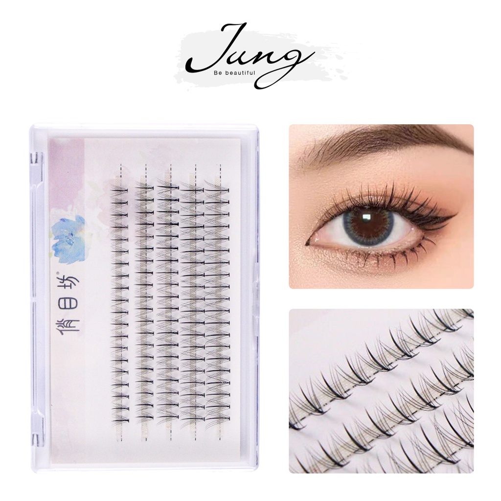 [JUNG] Hộp lông mi giả tự nhiên dạng cụm hỗn hợp 5 hàng