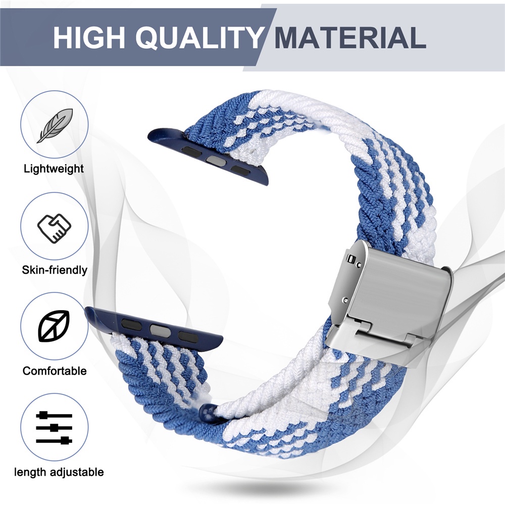 Dây Đeo Nylon Co Giãn Cho iWatch Series 8 7 SE 6 5 49mm 45mm 42mm 41mm 38mm 6 4 40mm 44mm