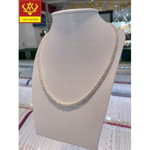 Dây chuyền nam bạc ta nguyên chất nối móc xích - trang sức Lợi Hoàn