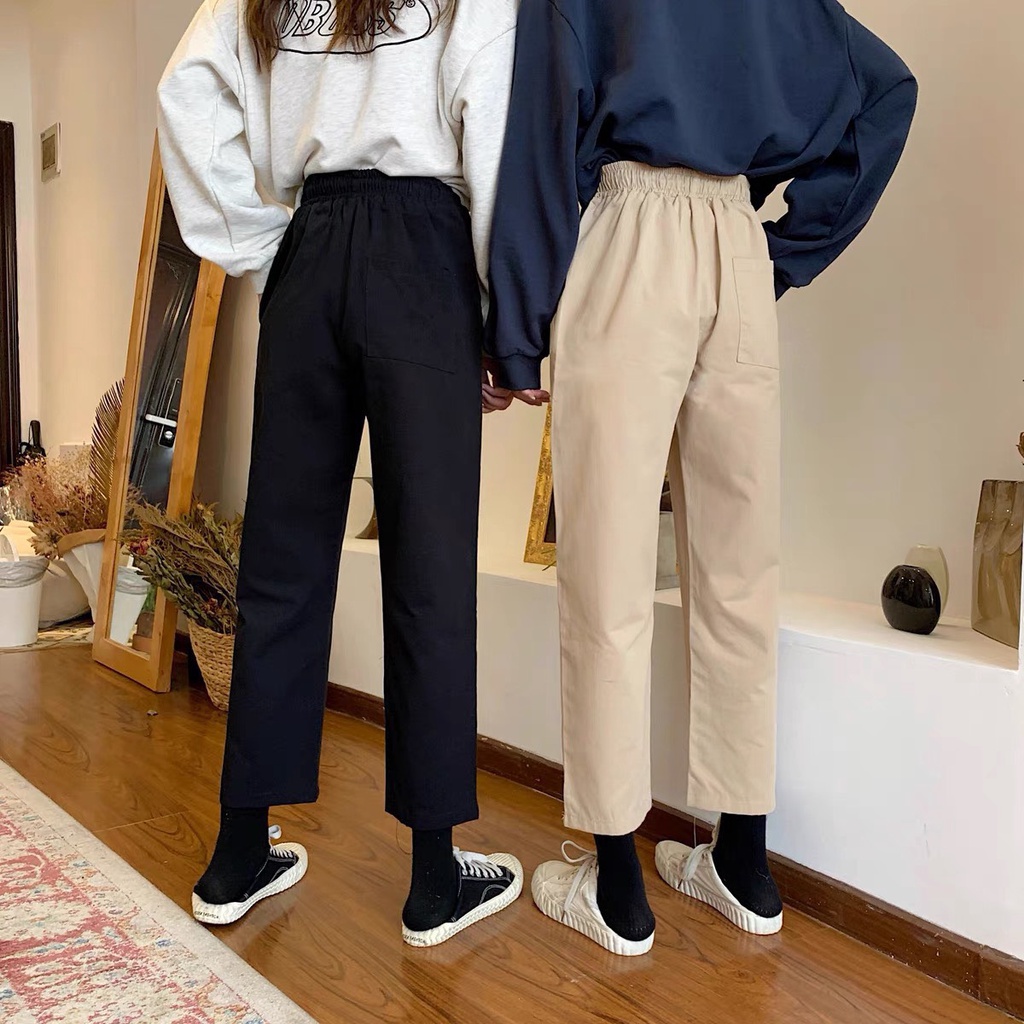 Quần Kaki Nam Nữ Unisex vải loại 1 co giản quần Baggy kaki ống rộng suông Guvia | BigBuy360 - bigbuy360.vn