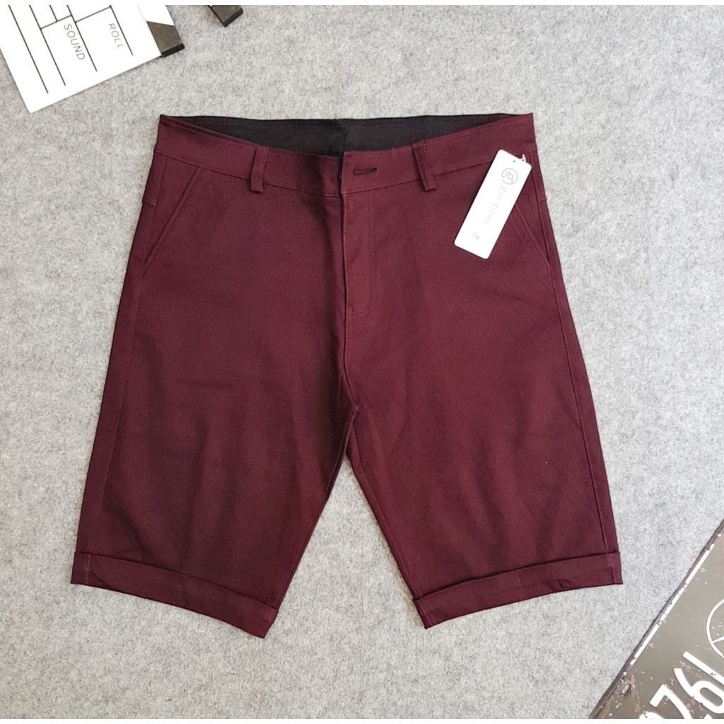 Quần short kaki nam trơn thiết kế Hàn Quốc chất co giãn cực thoải mái ngày Hè
