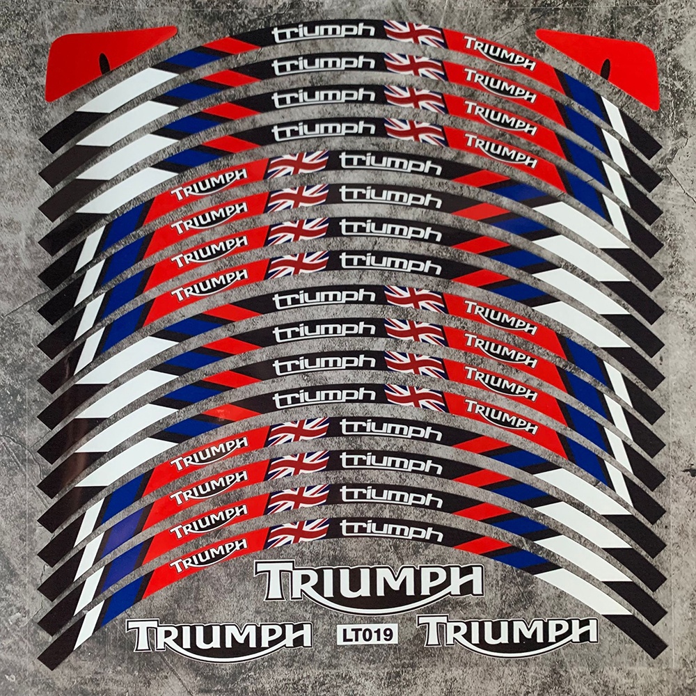 16 Miếng Dán Vành Bánh Xe Phản Quang Cho Xe Máy Triumph