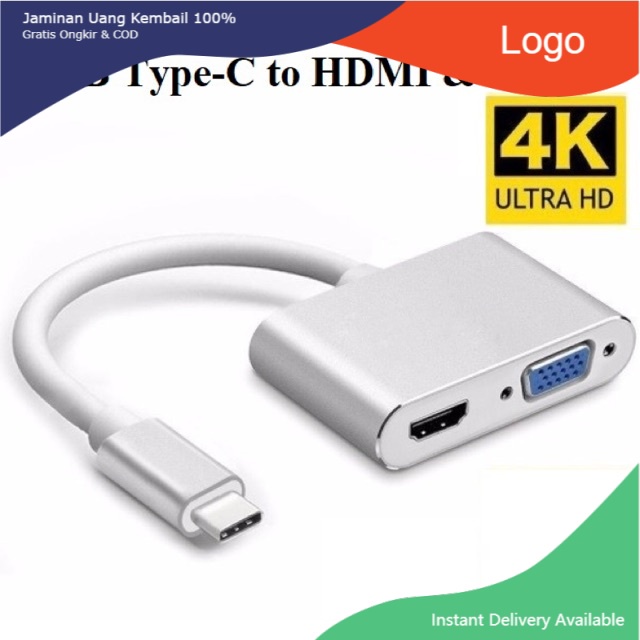 Cáp Chuyển Usb Type-C to HDMI Và VGA