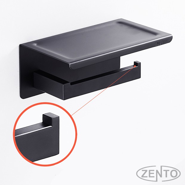 Lô giấy vệ sinh inox304 Black series Zento HC6815