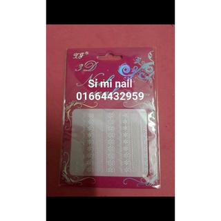 Hình dán 3d kiểu zen trang trí móng..