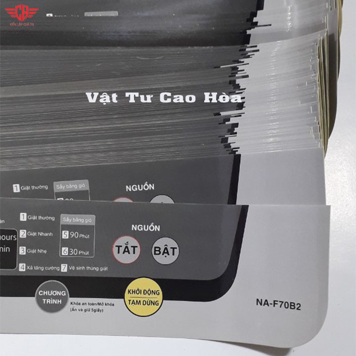Tem phím máy giặt pana 7kg NA-F70B2 tem mặt phím