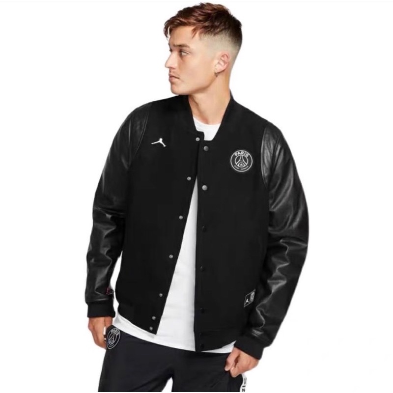 áo khoác bomber dạ tay da PARIS cực chất