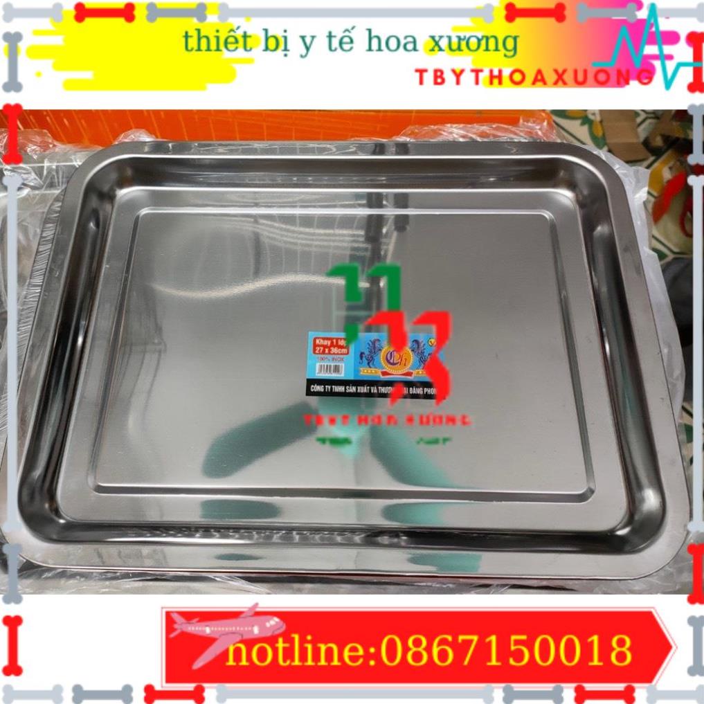 Khay inox chữ nhật nông, sâu các size