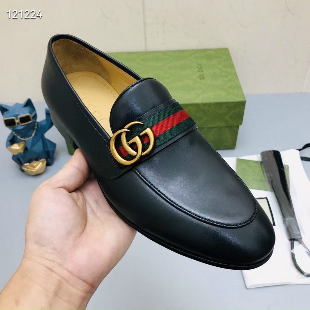 Giày Loafer ☀ FULLBOX BILL TÚI ☀ Gucci tag vải logo đồng fullbox [ Dota ]