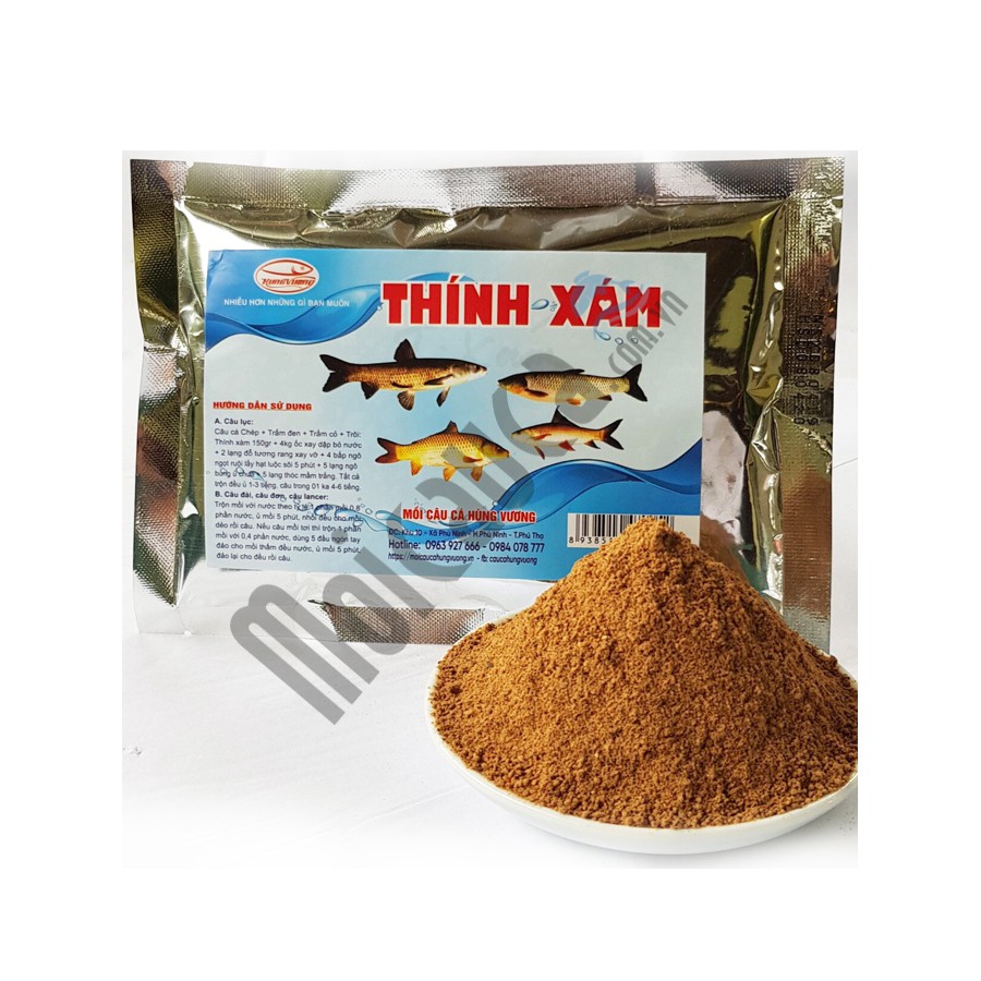 Thính xám 150gr dùng để dụ Câu cá Chép, câu cá trắm đen, câu cá trắm cỏ, câu cá trôi nhạy