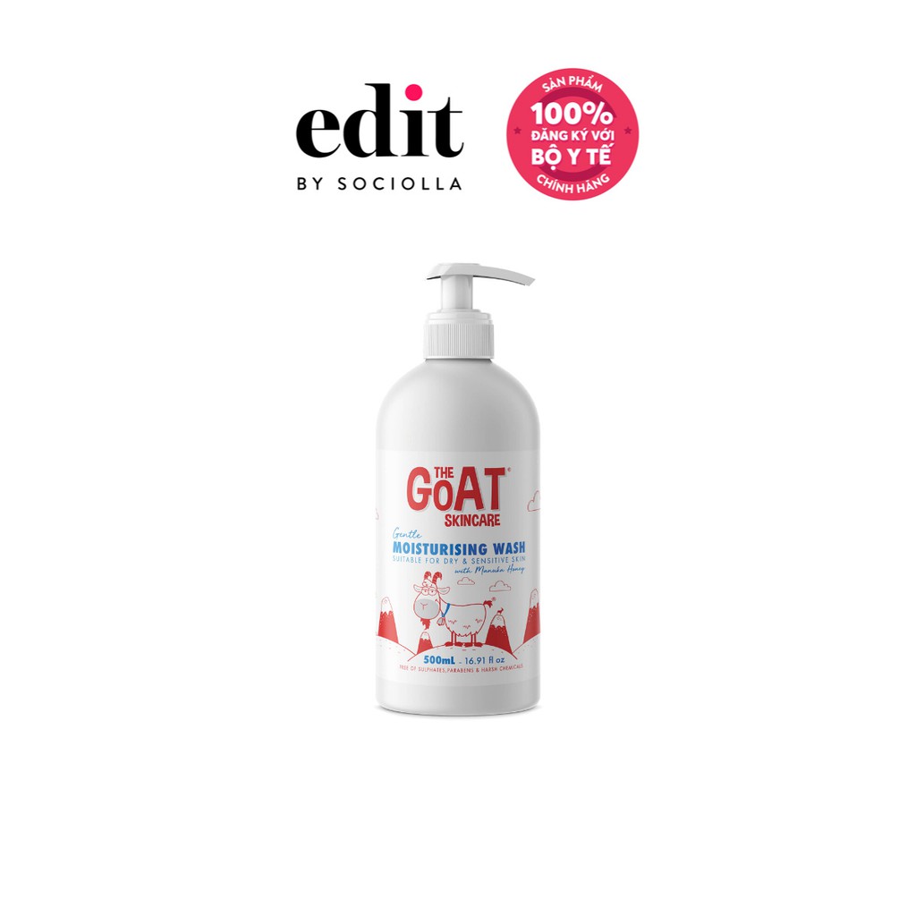 Sữa tắm dưỡng ẩm chiết xuất Sữa Dê tươi và Mật ong Manuka The Goat Skincare 250ml