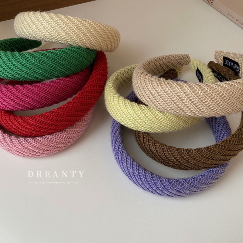 Băng Đô Len Màu Kẹo Ngọt Thời Trang Hàn Quốc Đơn Giản Dễ Phối Đồ