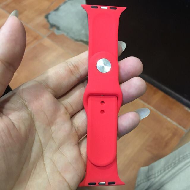 DÂY ĐỒNG HỒ SILICON APPLE WATCH SPORT BANDS CAO CẤP MÀU ĐỎ FULL SIZE  38mm 40mm 42mm 44mm