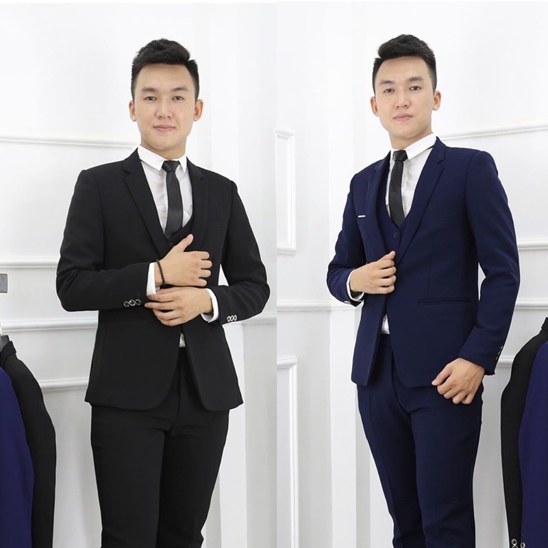 [XẢ KHO VEST] bộ vest, bộ suit, comle nam, áo vest nam, vest chú rể màu xanh dương nhạt chất vải đẹp, k nhăn, k xù